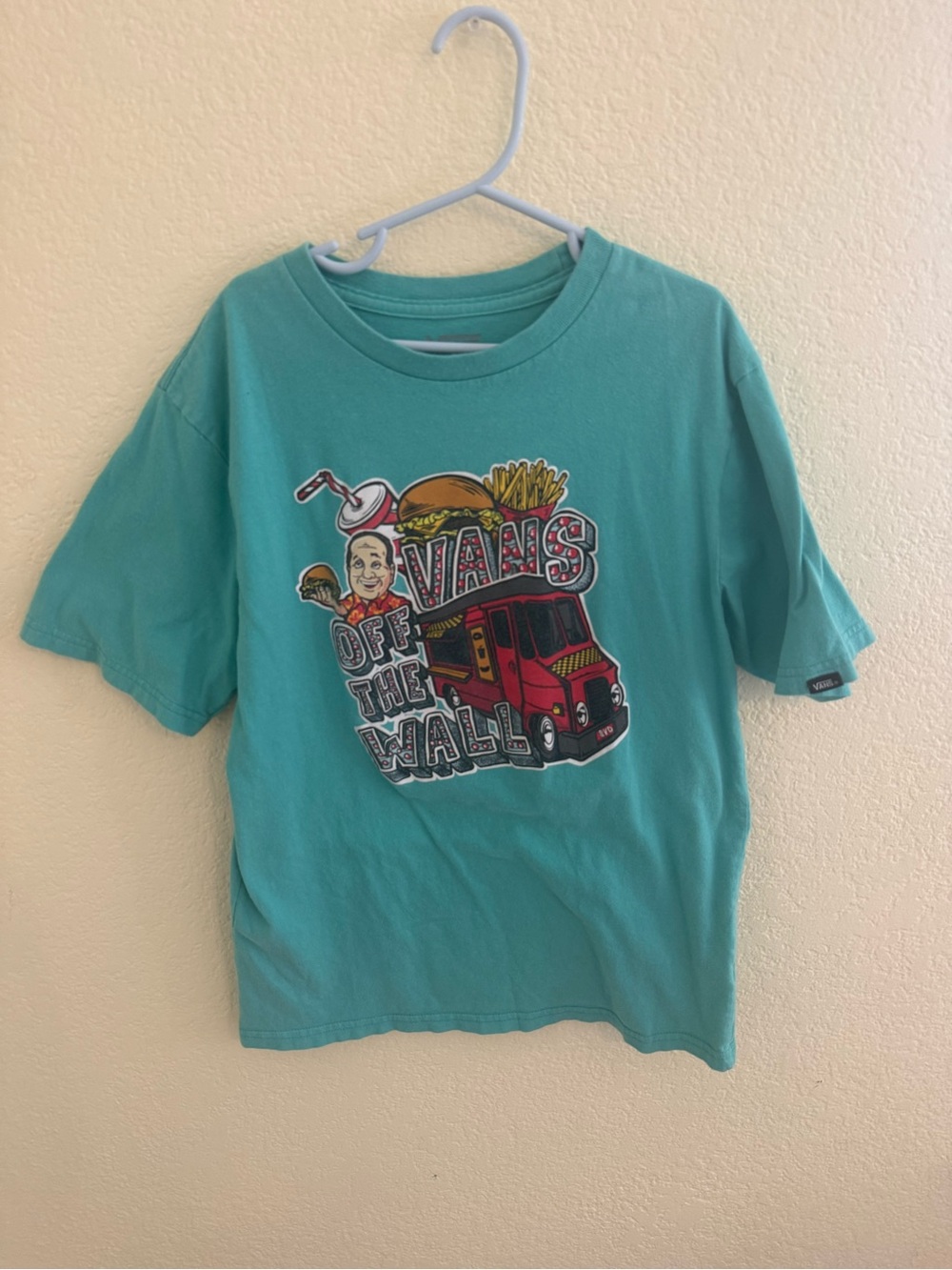 Vans Kids Teal Graphic Food Truck Short Sleeve Tee